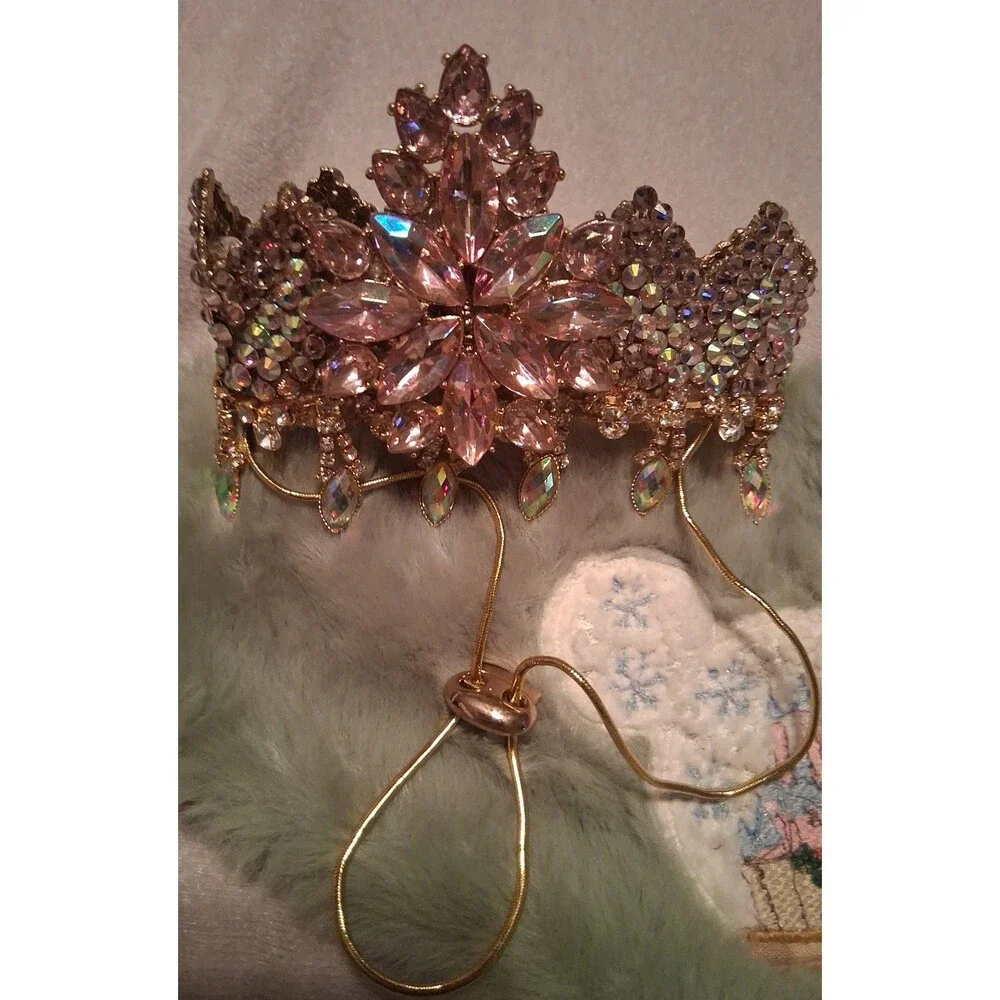 Disney small cat/dog gem stone paw claws, scarf and gem stone crown